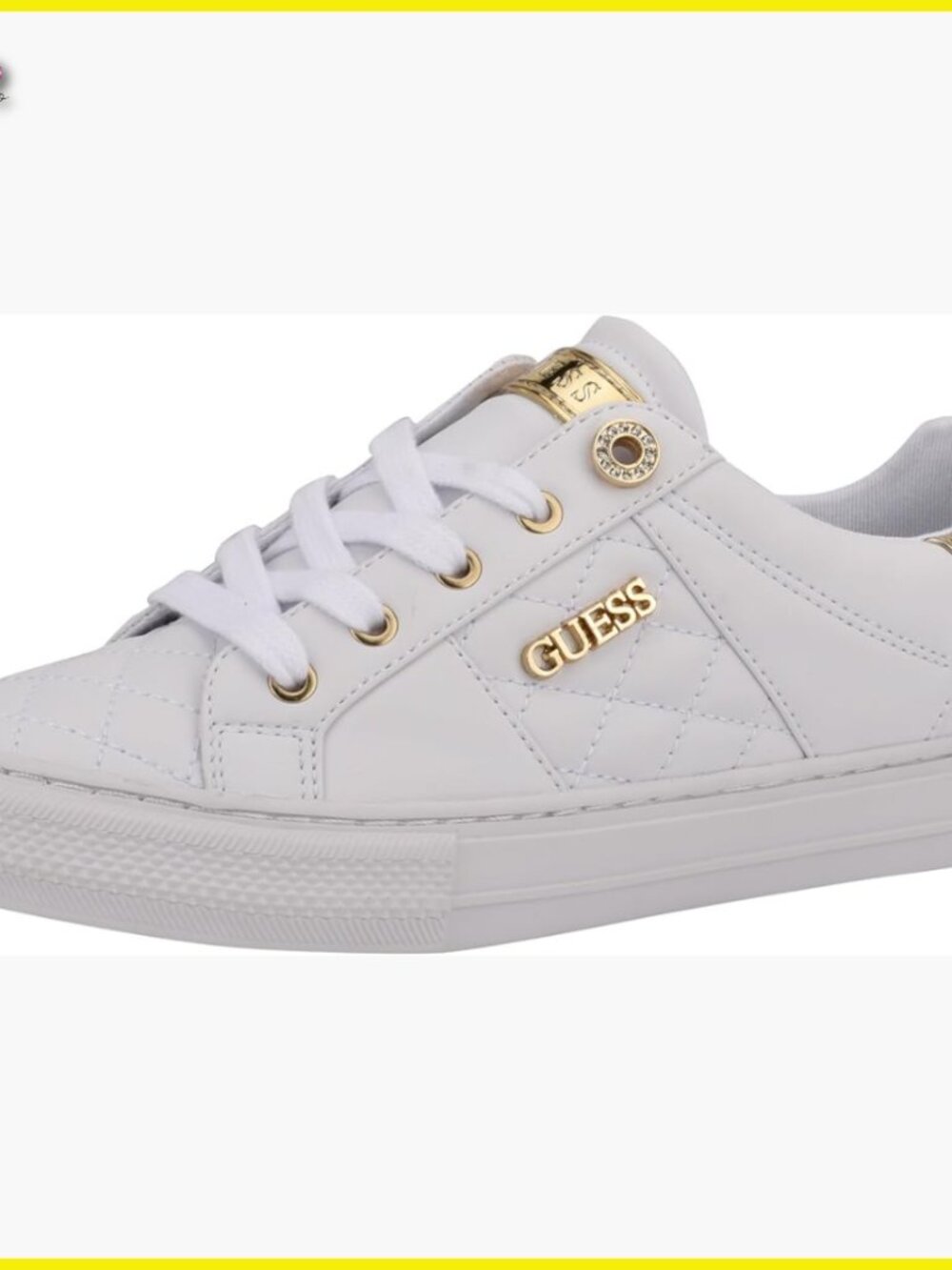 Quilted Platform Sneakers Lace-Up Casual Comfort Retro Chic Fashion